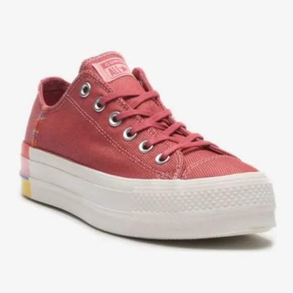 Converse Chuck Taylor All Star Lift Rainbow Ox Sneakers - Picture 1 of 10